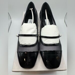 New Authentic Jimmy Choo Elisa Flat Sandals Black 38